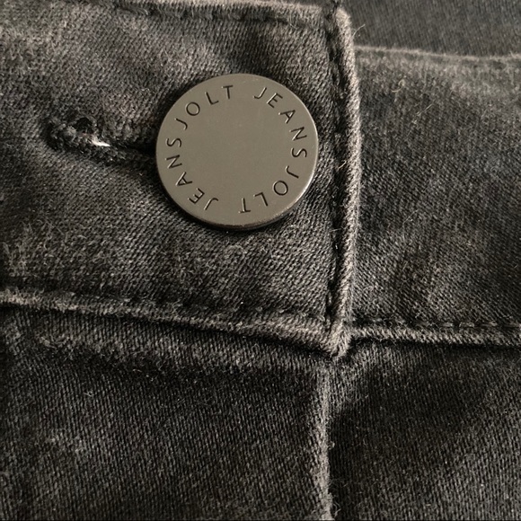 Jolt black denim studded high waist skirt - Picture 11 of 13